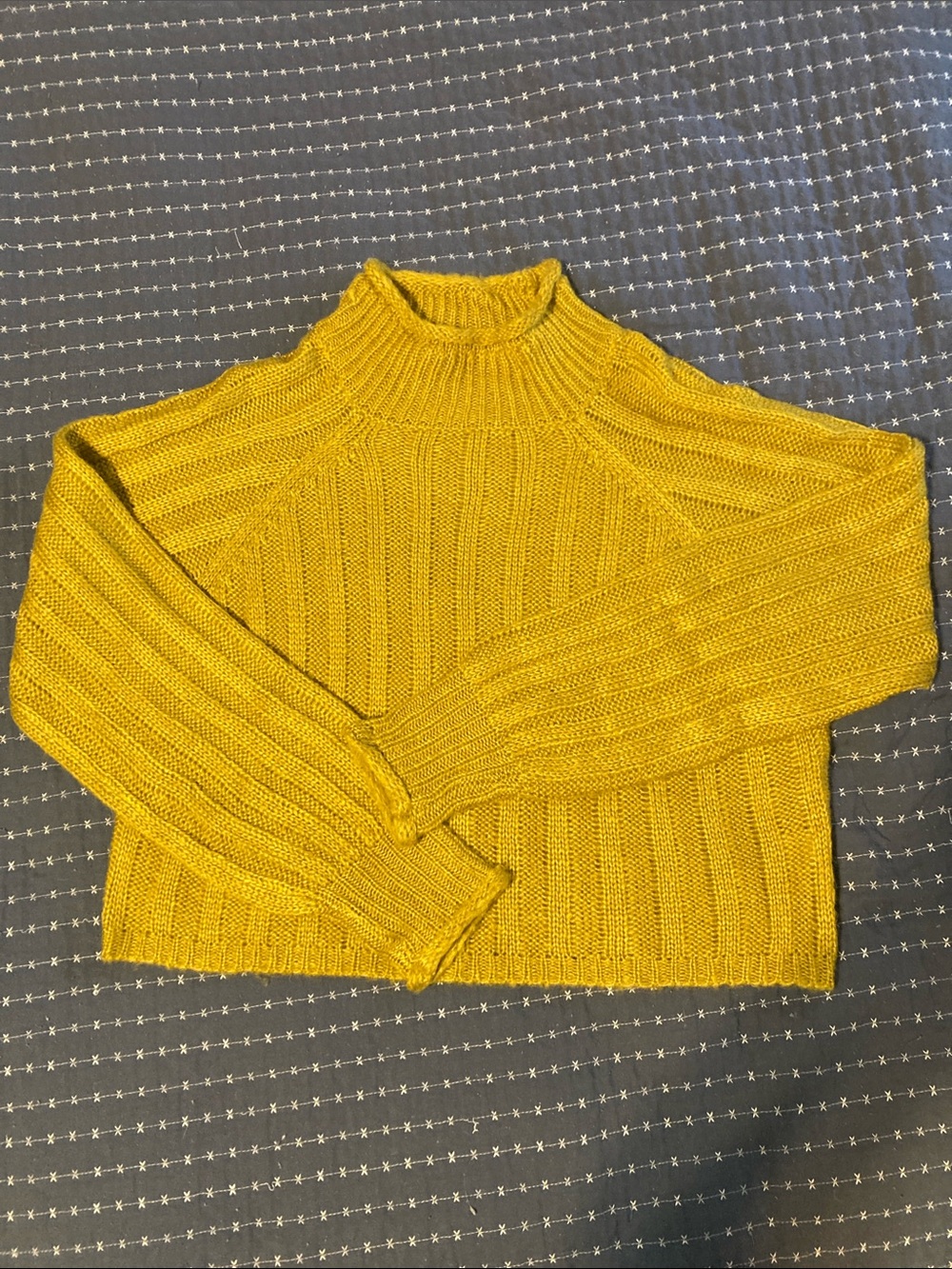 NEW IN Mustard mock neck knit sweater